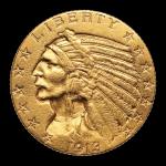 ETATS-UNIS, 1 x 5 dollars or "indian head", 1913.

Lot conservé...