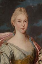 École Française du XVIIIe siècle  Portrait de femme à...