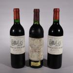 MARGAUX. 3 bouteilles :- Château Lascombes, 2e Grand Cru Classé,...
