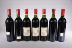 BORDEAUX, PESSAC-LEOGNAN, MOULIS et COTES DE BOURG. 7 bouteilles :-...