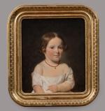 Frédéric PEYSON (1807-1877) Portrait de Laure Boyer enfant Huile sur...