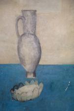 Oleg ZINGER (1910-1998). 
Nature morte bleue.
Huile sur toile, signée en...