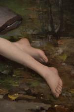 Julia MAREST (XIXe siècle). La Roussotte. Huile sur toile signée...