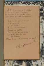 Théophile Alexandre STEINLEN (1859-1923), Artistide BRUANT (1851-1925).Marche des dos.Dessin à...
