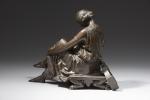 James PRADIER (1792-1852). 
Sapho. 
Bronze à patine brune signé et...