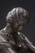 James PRADIER (1792-1852). 
Sapho. 
Bronze à patine brune signé et...