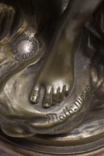 Mathurin MOREAU (1822-1912). Diane chasseresse. Bronze à patine mordorée signé...