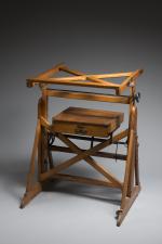 Table à dessin d'architecte en bois naturel réglable avec mécanisme...