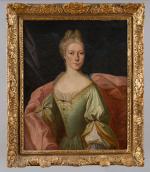 Ecole française du XVIIIe siècle. 
Portrait de femme. 
Huile sur...