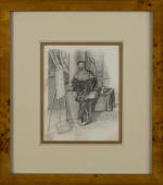 Alexandre CABANEL (1823-1889). Peintre devant son chevalet dans le goût...