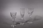 SAINT-LOUIS. 
Partie de service de verres modèle "Bristol" en cristal...