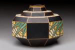 Charles CATTEAU (1880-1966), BOCH KERAMIS Vase octogonal étagé en faïence...