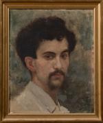 Vlaho BUKOVAC (1855-1922) Portrait d'homme Huile sur toile signée et...