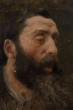 Vlaho BUKOVAC (1855-1922) Portrait d'homme Huile sur toile signée, dédicacée...