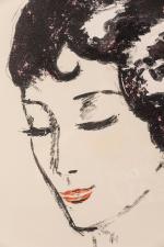 Kees Van DONGEN (1877-1968) Jeune fille aux yeux baissés Estampe...