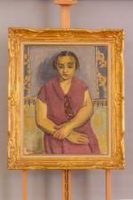 Arpad SZENES (1897-1985) Portrait de Fernanda de Castro Huile sur...