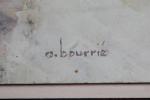 André BOURRIÉ (1936-2017) Composition abstraite Huile sur carton, signée en...