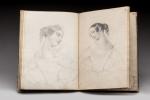Frédéric PEYSON (1807-1877) Carnet relié comprenant environ cinquante dessins à...